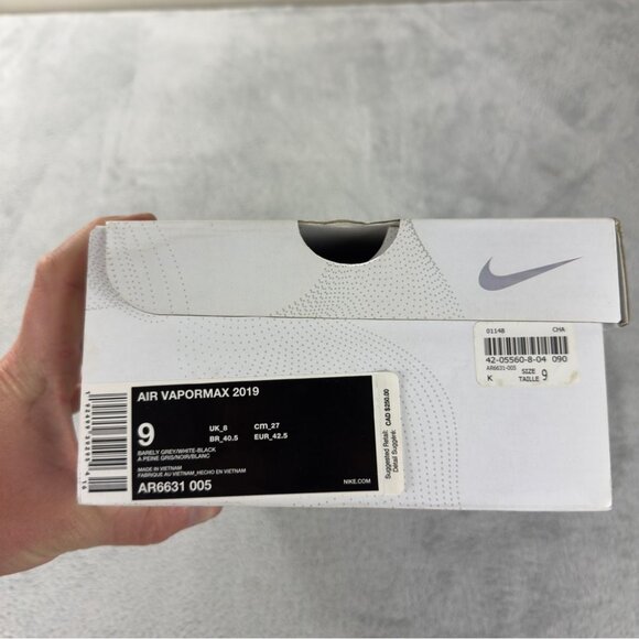 Nike Air Vapormax Men's Size 9 Barely Grey - Picture 8 of 16